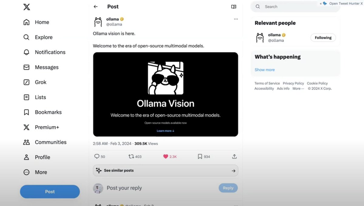 LlamaIndex + @ollama Multimodal Tutorial 🦙🎞️ Our latest tutorial video shows you how to build context-augmented multimodal applications that run purely on your MacBook! Learn how to intelligently read receipts, augment product images with a knowledge base, and do RAG over an…